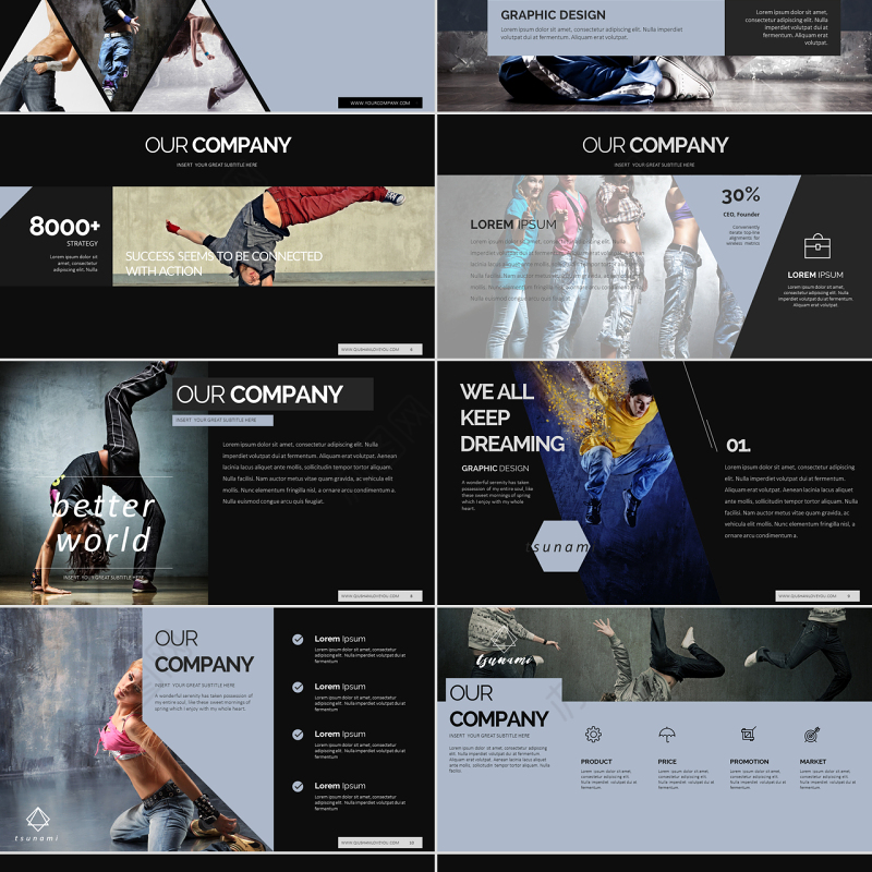 街舞爵士舞机构宣传个人总结工作汇报