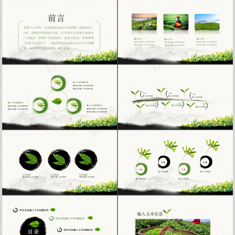 中国风茶道茶文化企业宣传动态ppt模板