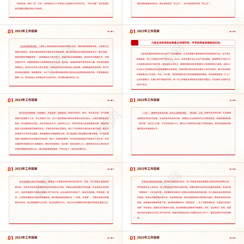 一文读懂2024四川省政府工作报告PPT红色精美政府工作汇报党课