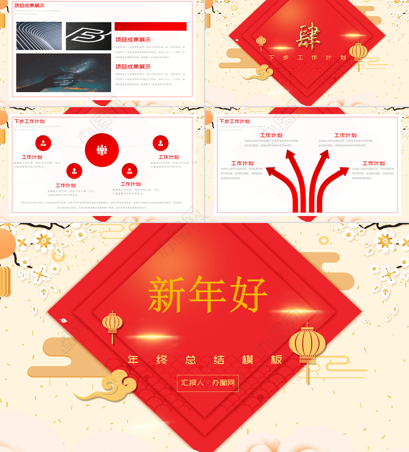 2021牛年公司开门红工作总结PPT模板