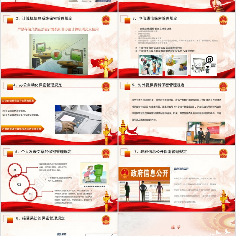保密警示教育课保密知识培训ppt模板
