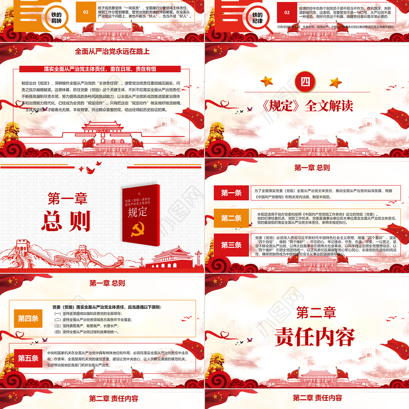 学习解读当好主体责任挑山工耕好从严治党责任田PPT模板