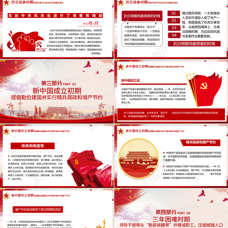 党在历史上是如何过“紧日子”的党课PPT模板