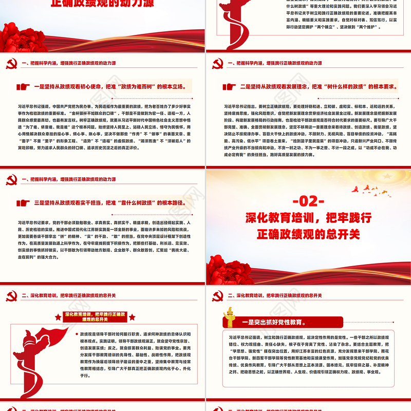 党建风树立和践行正确政绩观引领高质量发展走在前PPT党课课件