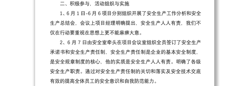 2020年落实企业生产主体责任专项整治活动总结