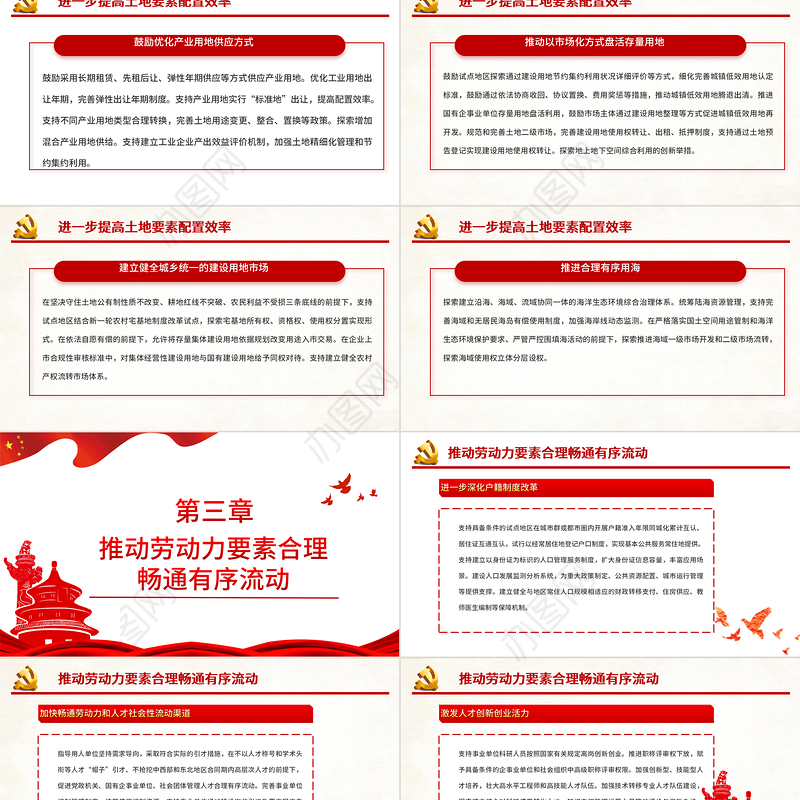 要素市场化配置综合改革试点总体方案PPT党政风充分发挥市场在资源配置中的决定性作用专题党课课件