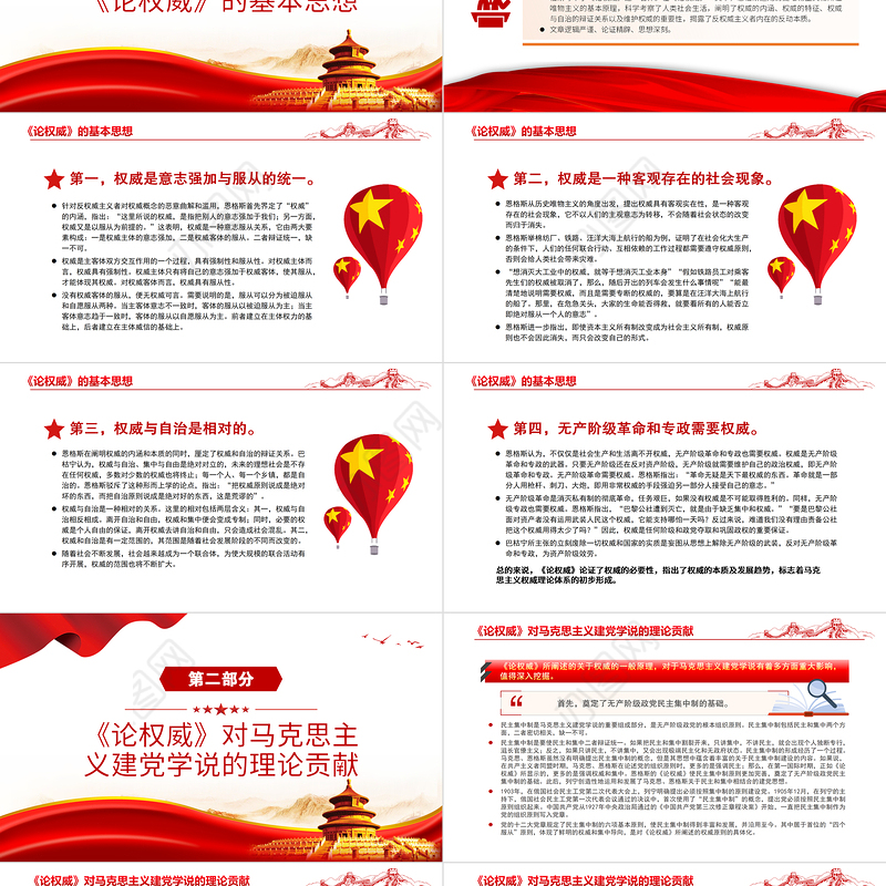 2022深刻领悟《论权威》中的建党学说及其理论和现实意义PPT红色党政风深入学习《论权威》专题党课课件