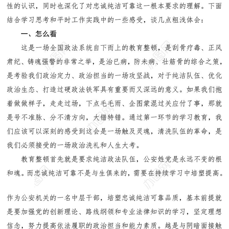 11篇公安机关政法队伍教育整顿学习心得体会范文11篇公安局警察干警民警研讨发言材料参考