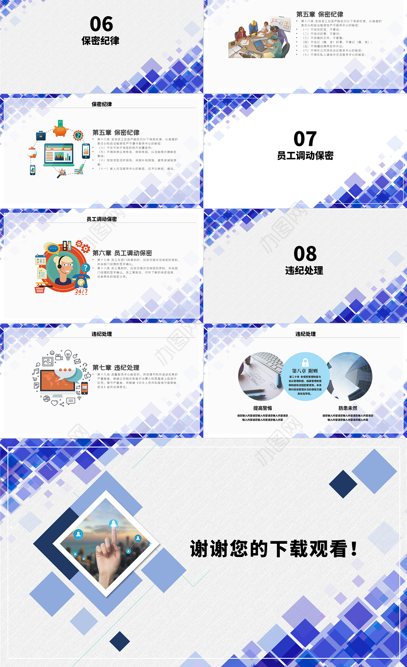 简约大气企业保密制度培训课件ppt模板