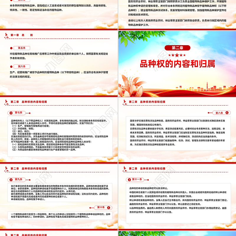 简洁大气《植物新品种保护条例》PPT法律法规课件