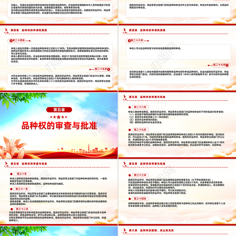 简洁大气《植物新品种保护条例》PPT法律法规课件