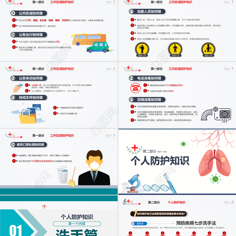 原创公民预防新冠肺炎感染卫生健康知识指南手册