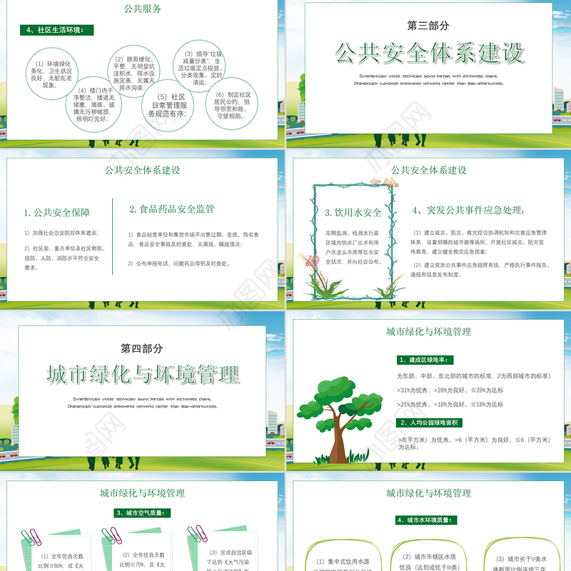 绿色创建文明城市我们共同努力PPT模板