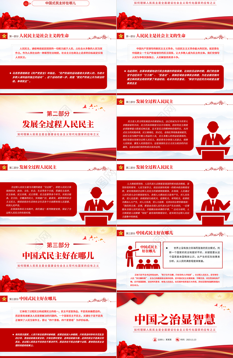 中国之治显智慧PPT如何理解人民民主是全面建设社会主义现代化国家的应有之义党课课件
