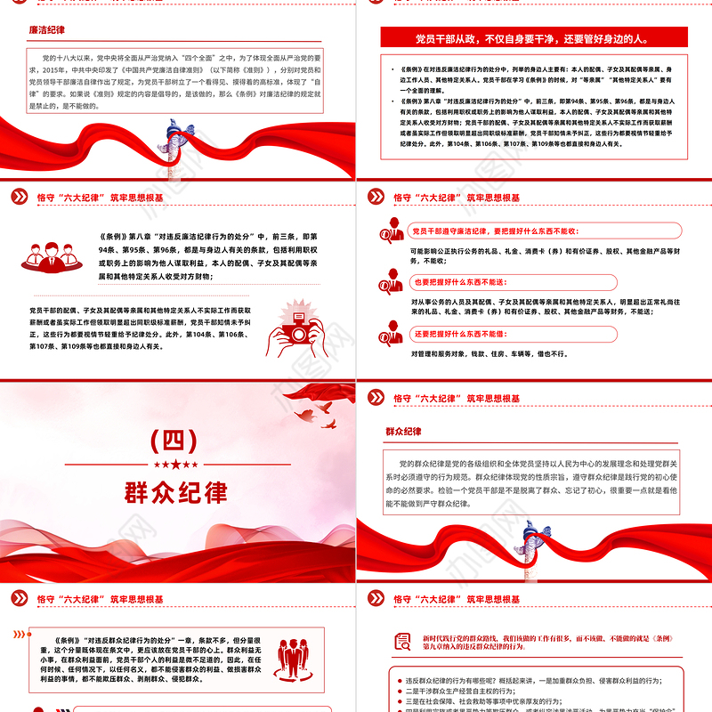 恪守“六大纪律”筑牢思想根基PPT精美大气扎实开展党纪学习教育党课课件
