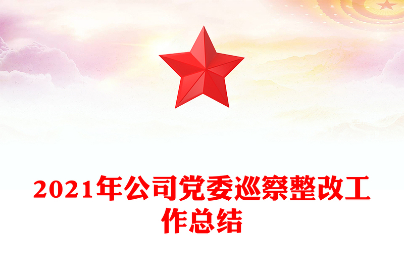 2021年公司党委巡察整改工作总结