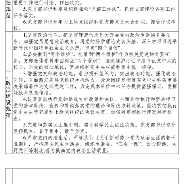 机关党支部标准化规范化建设标准公文素材