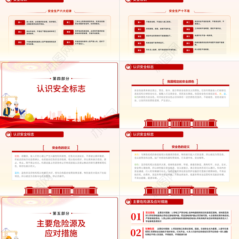 2024安全生产应急科普知识大全PPT大气创意以人为本安全第—安全科普课件