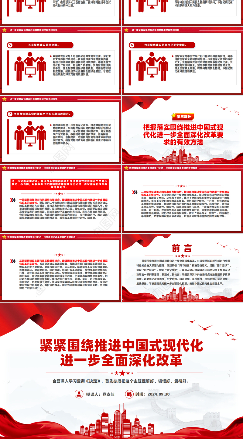2024紧紧围绕推进中国式现代化进一步全面深化改革PPT下载