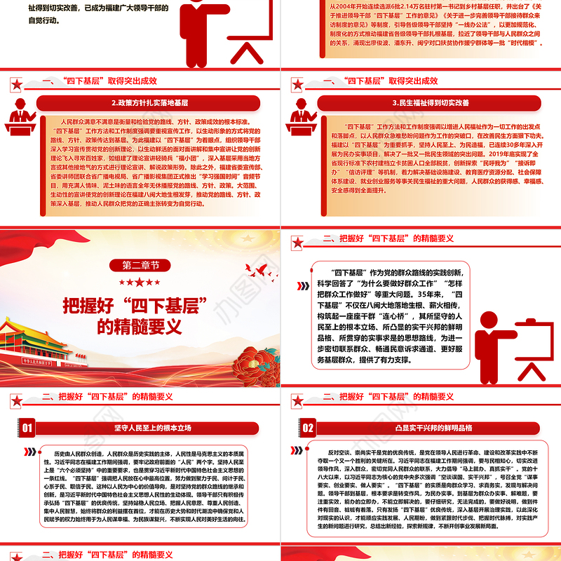 “四下基层”在福建取得的成效与时代价值ppt贯彻落实“四下基层”工作原则党组织党支部党员学习培训党课课件