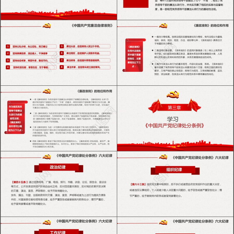 红色大气作风建设永远在路上廉政ppt