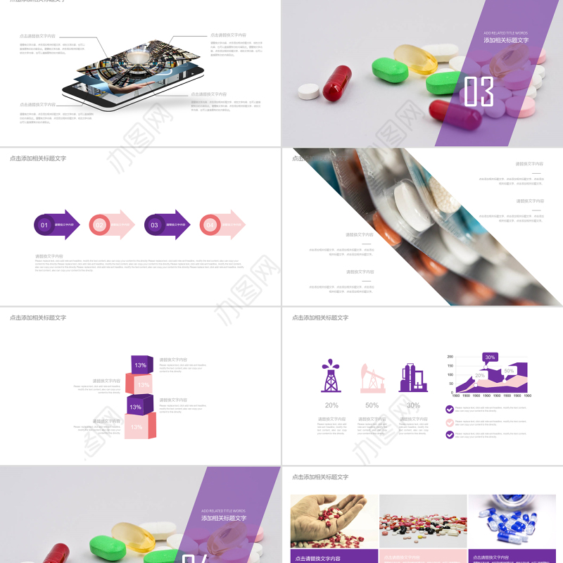 医学医疗医药用品工作总PPT模板