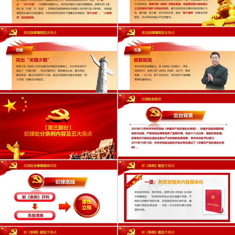 党课党员教育学习PPT模板