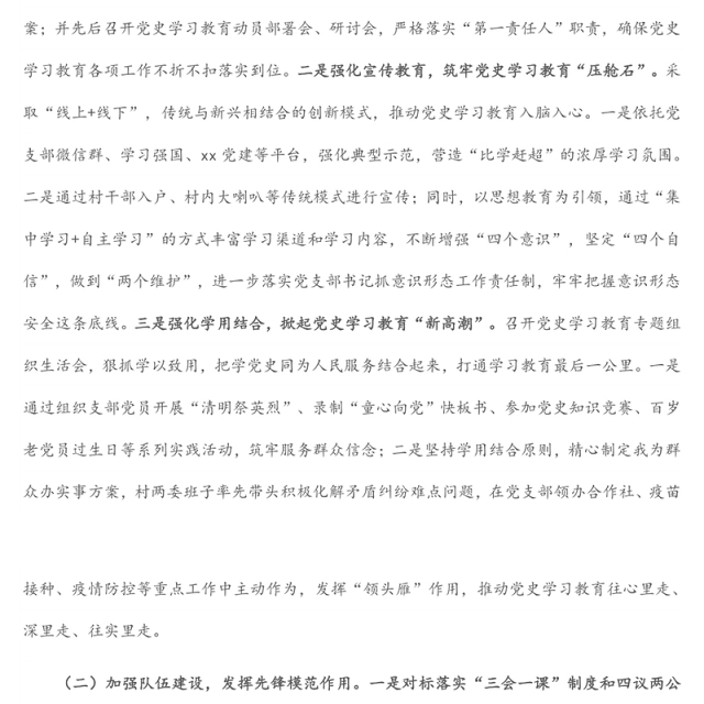 村党支部书记抓党建工作述职报告