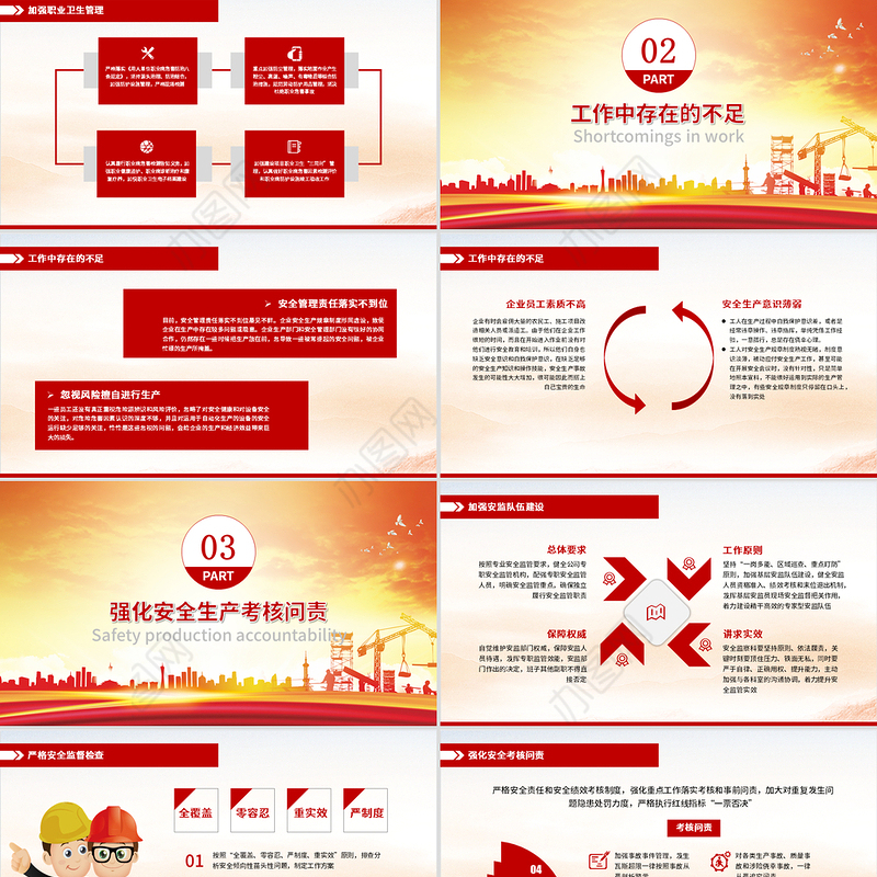 安全生产月工资汇报车间安监管理工作总结PPT模板