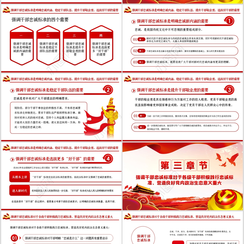 新时代为何要强调干部忠诚标准PPT模板
