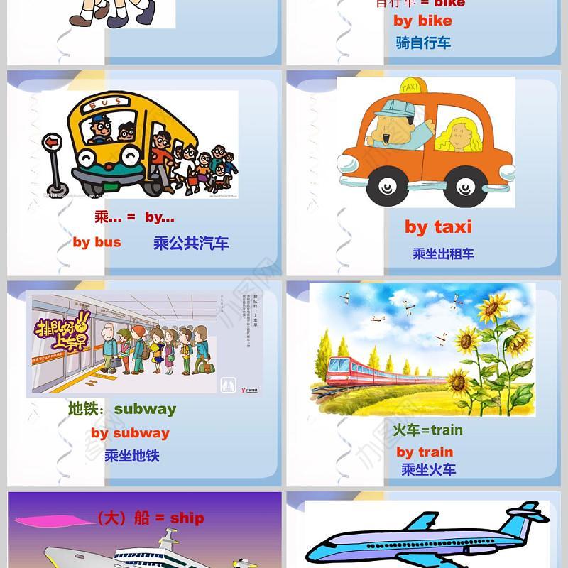  Unit 2 Ways to go to school英语课件PPT模板