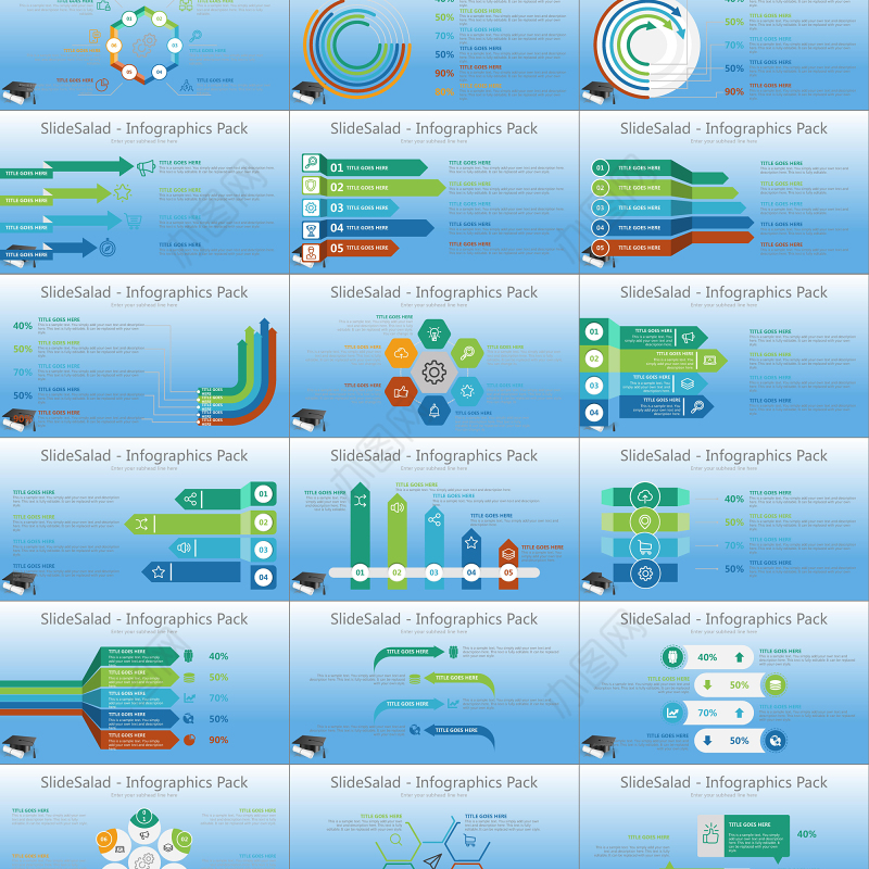 2019数据图表合集PPT模板