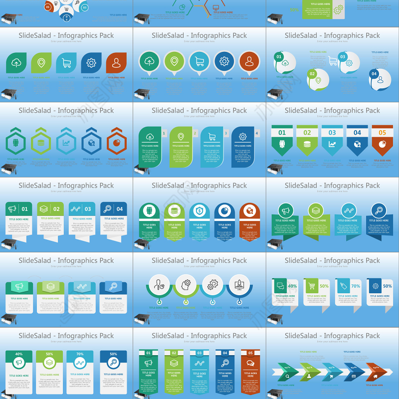 2019数据图表合集PPT模板