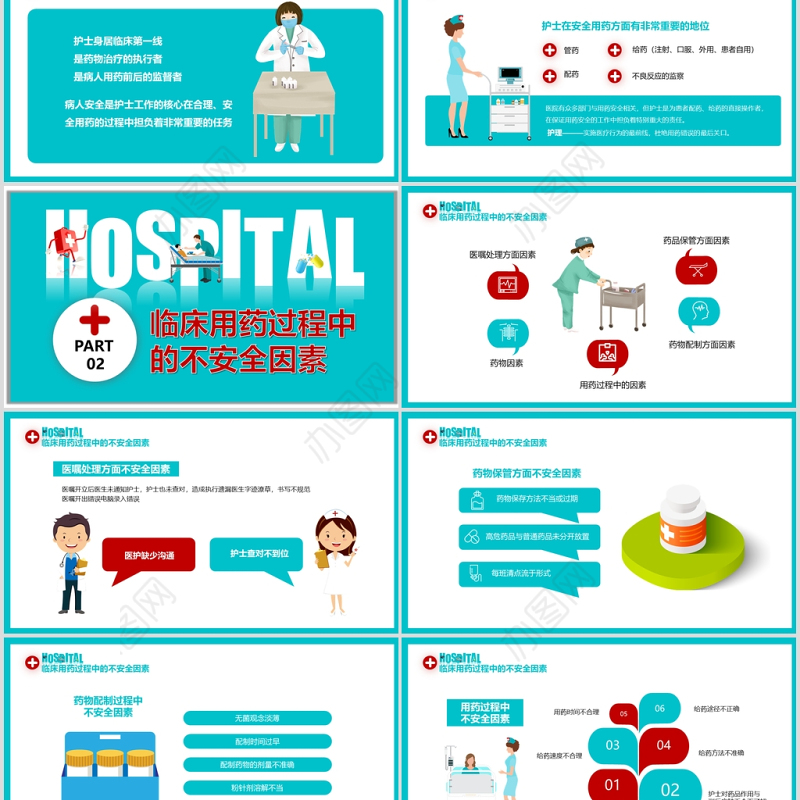 简约清新护理用药安全管理知识培训PPT