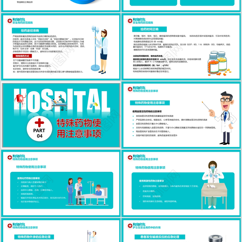 简约清新护理用药安全管理知识培训PPT