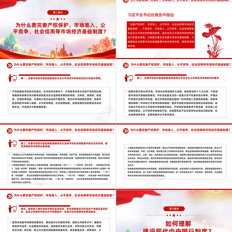 2023大会报告辅导百问（第30—37问）关于中国式现代化PPT大气精美风党员干部学习教育专题党课课件模板