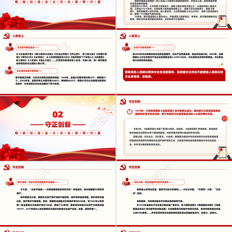 2024年新中国成立75周年文化发展成就综述PPT课件