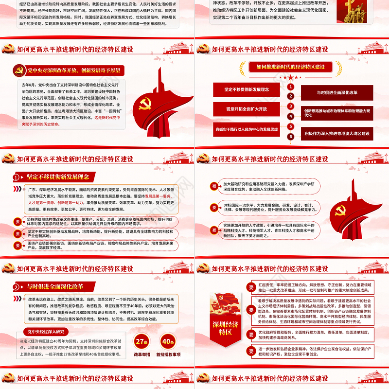 党建风地域党课之深圳经济特区建立40周年庆祝大会PPT