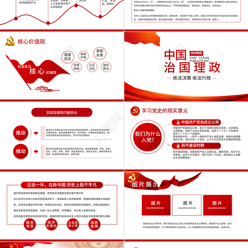 2022基层党支部工作述职报告PPT红色党政风党支部工作总结汇报述职报告专题党课课件模板