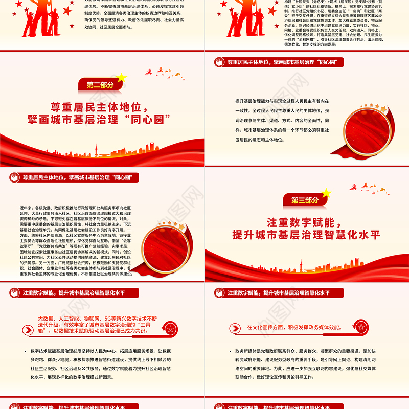 推进全面提升城市基层治理效能PPT党政风党员干部学习教育党课课件