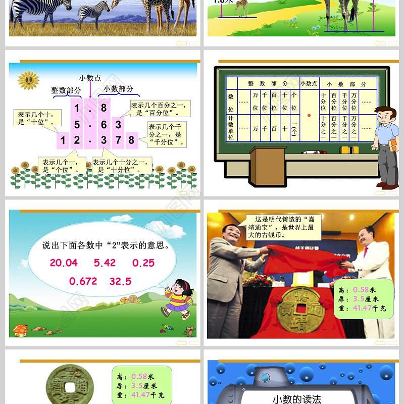  小数的读法和写法数学课件PPT模板
