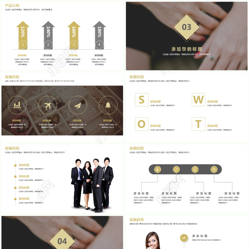 高档奢侈品珠宝行业宣传推广动态PPT模板