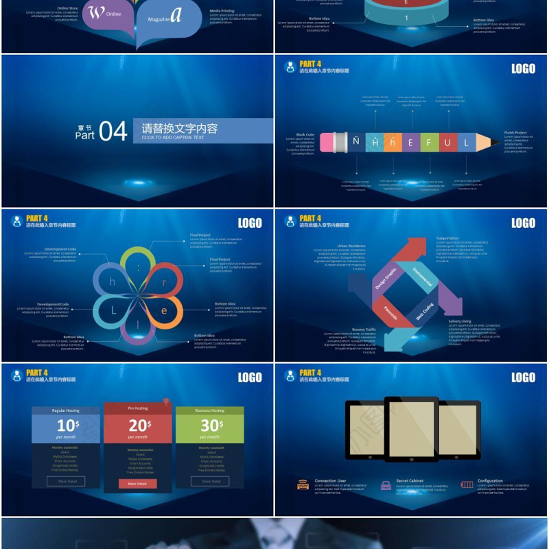 蓝色科技商务科技PPT