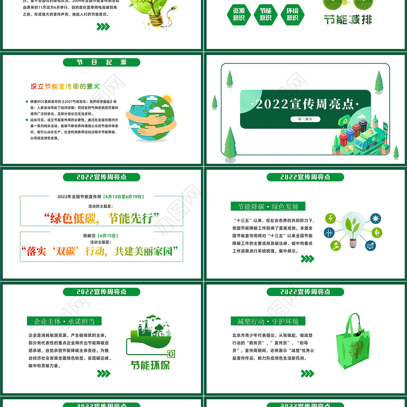 2022年全国节能宣传周PPT简洁剪纸风绿色低碳节能先行落实双碳行动共建美丽家园节能主题模板