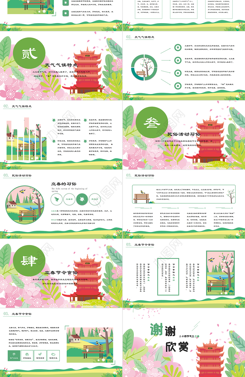 中国传统节日二十四节日之立春PPT