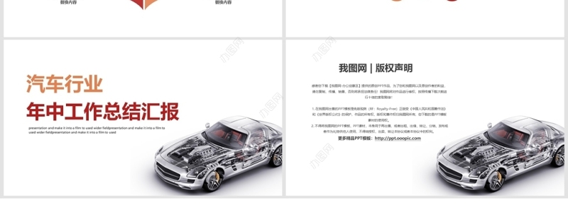 简约汽车行业年中总结汇报PPT