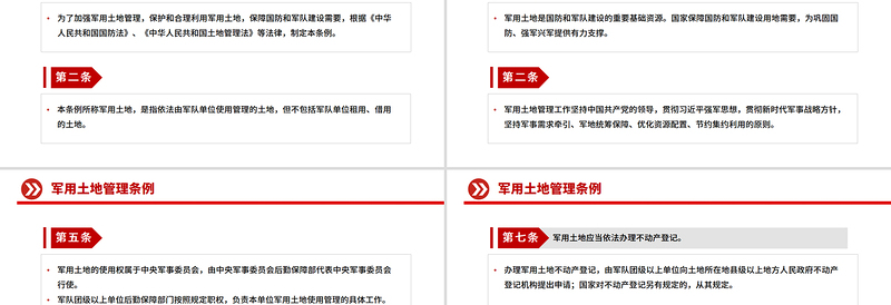 党政风《军用土地管理条例》PPT法律法规课件
