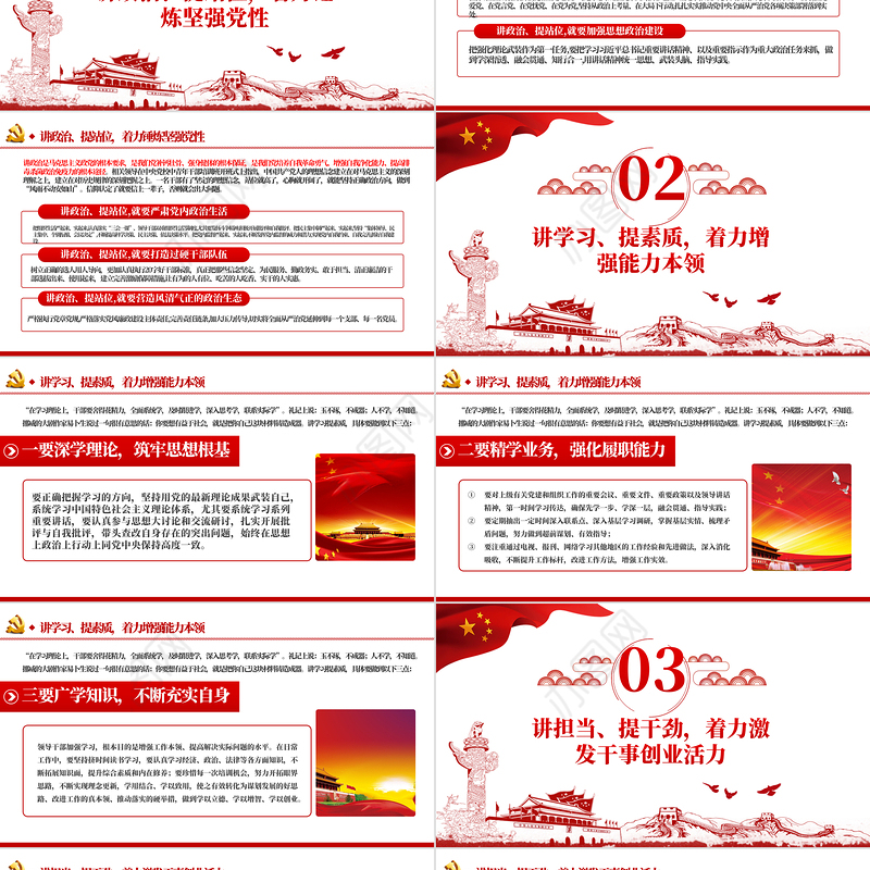 践行四讲四提做合格党员党课PPT模板