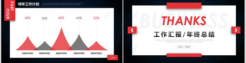创意商务工作汇报年终总结PPT模板