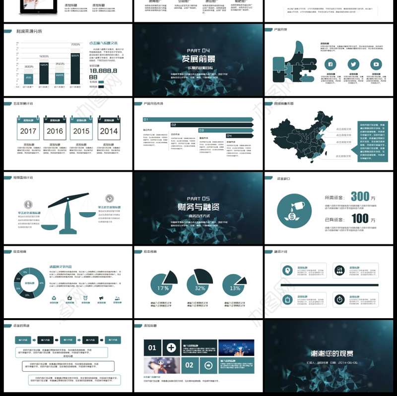 互联网科技电商创业融资商业计划书PPT